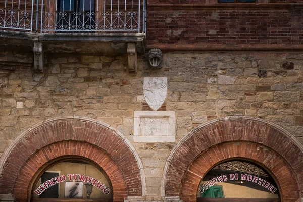 Montieri Grosseto Toscana Antico Borgo Con Caratteristici Vicoli Palazzi Pietra — Foto Stock
