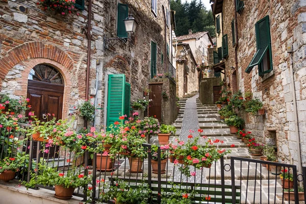 Montieri Grosseto Toscana Antiguo Pueblo Con Las Calles Estrechas Típicas — Foto de Stock