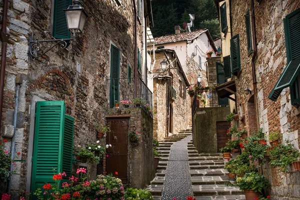Montieri Grosseto Toscana Antiguo Pueblo Con Las Calles Estrechas Típicas — Foto de Stock
