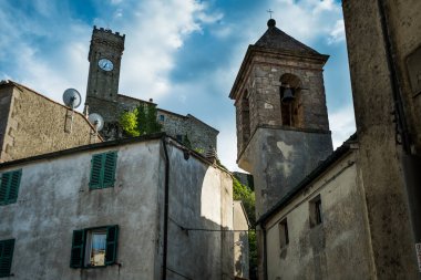 Raccatederighi, Grosseto, Toskana - İtalyan town, Raccastrada, Tuscany, Antik Ortaçağ Köyü, saat kulesi Grosseto eyaletinde kısmını