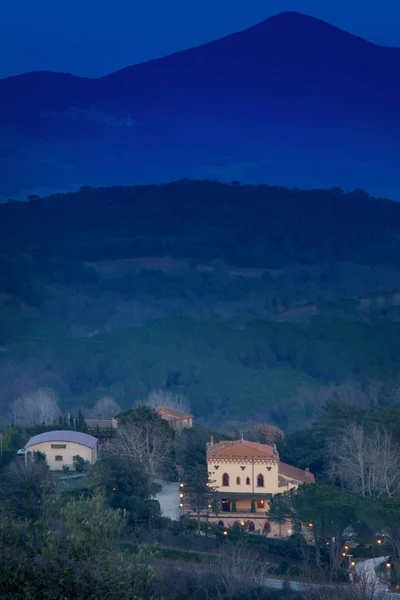 Casale Marittimo Πίζα Τοσκάνη Ιταλία Τοπίο Των Λόφων Θέα Ricrio — Φωτογραφία Αρχείου