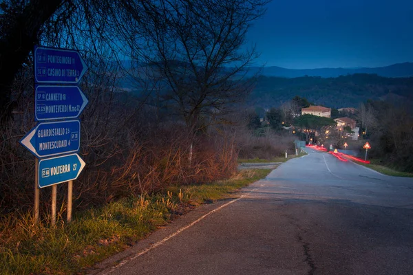 Casale Marittimo Pisa Toscana Itália Paisagem Colinas Com Vista Para — Fotografia de Stock