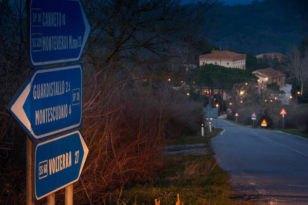 Casale Marittimo Pisa Toskánsko Itálie Krajina Kopce Výhledem Val Cecina — Stock fotografie