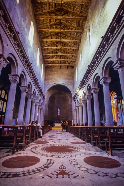 Toscane Intérieur Cathédrale San Giacomo Église Médiévale Italie Centrale — Photo