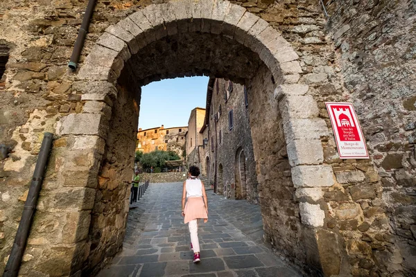 Montemerano Toscana Pequeño Pueblo Medieval Maremma Montemerano Una Ciudad Del — Foto de Stock