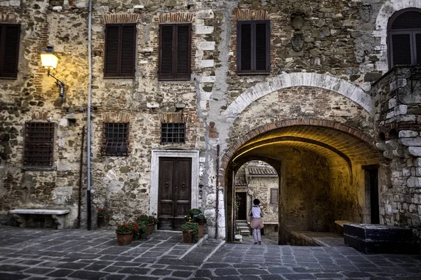 Монтемерано Тоскана Небольшая Средневековая Деревня Маремме Montemerano 12Th Century Town — стоковое фото