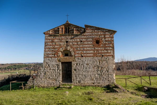 Église Romane Santi Ippolito Cassiano Est Lieu Culte Catholique Situé — Photo