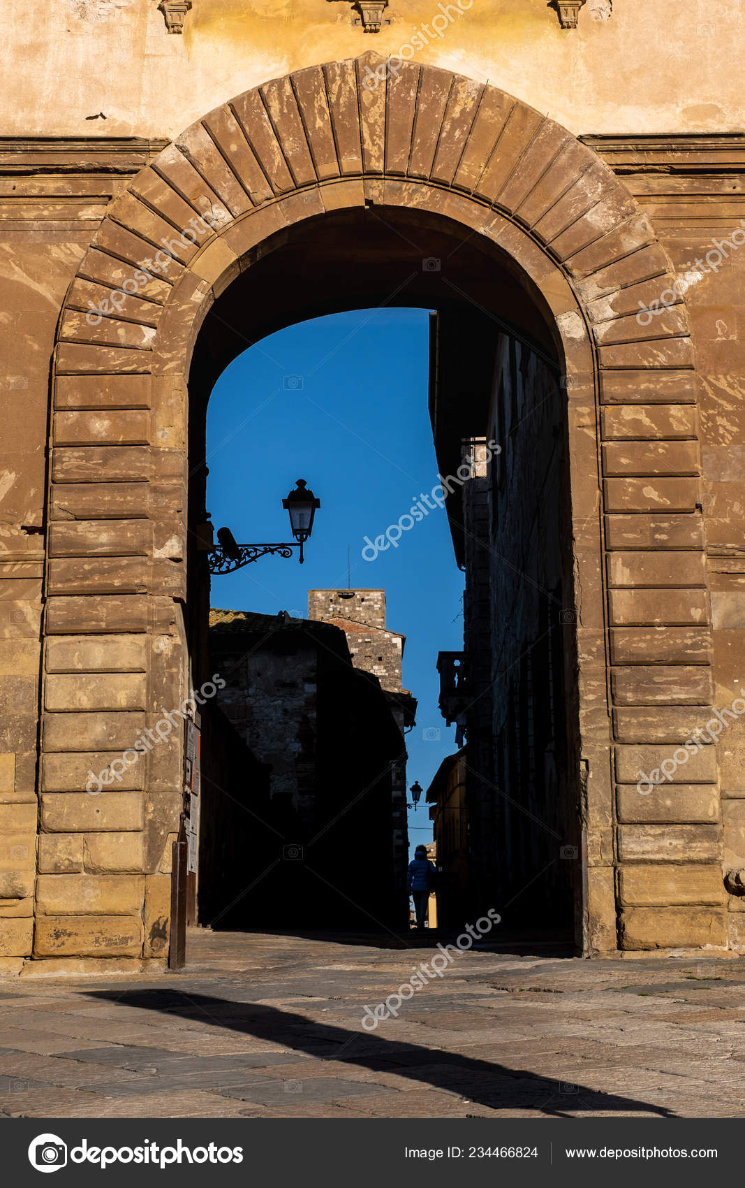 Palazzo Campana Gateway Oldest Part Town Colle Val D'elsa Siena — Stock
