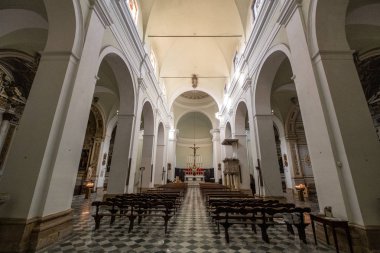 Kasaba Colle Val d'Elsa, Siena, Toskana en eski parçası katedralde iç