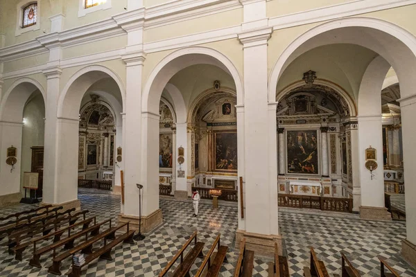 Wnętrze Katedry Najstarszej Części Miasta Colle Val Elsa Siena Toskania — Zdjęcie stockowe