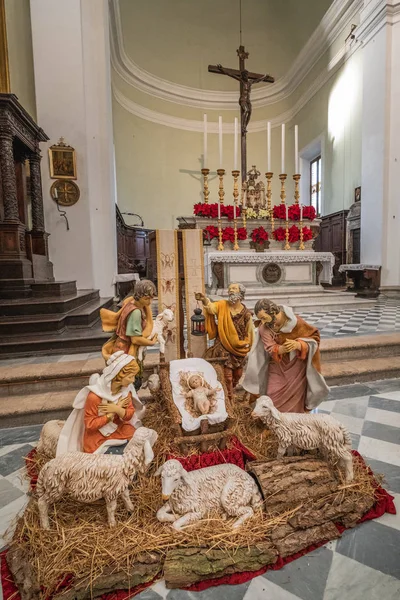 Wnętrze Niemowlęcym Katedry Najstarszej Części Miasta Colle Val Elsa Siena — Zdjęcie stockowe