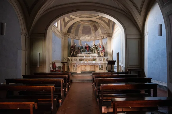 Iglesia Santa Caterina Interior Oratorio Empresa Antiguo Núcleo Colle Valdelsa — Foto de Stock