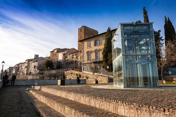 Colle Val Delsa Itálie Prosince 2018 Tunel Crystal Výtah Historickém — Stock fotografie