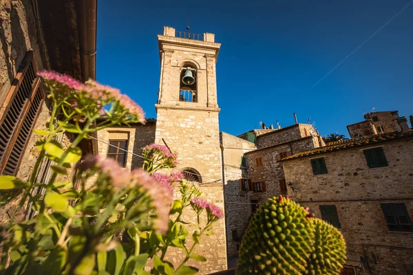 Kutsal Meryem Kilisesi Ortaçağ Köyü Suvereto Livorno Toskana Talya Ilinin — Stok fotoğraf