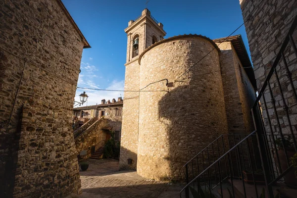 Church Most Holy Mary Door Medieval Village Suvereto Province Livorno — Stock Photo, Image