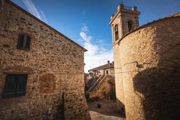 Iglesia María Santísima Por Encima Puerta Pueblo Medieval Suvereto Provincia — Foto de Stock