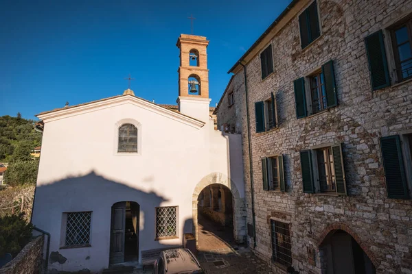 Kirche Des Heiligsten Kruzifixes Mittelalterlichen Dorf Suvereto Provinz Livorno Toskana — Stockfoto