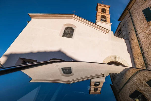 Kostel Svatého Kříže Středověké Vesnici Suvereto Provincii Livorno Toskánsko Itálie — Stock fotografie