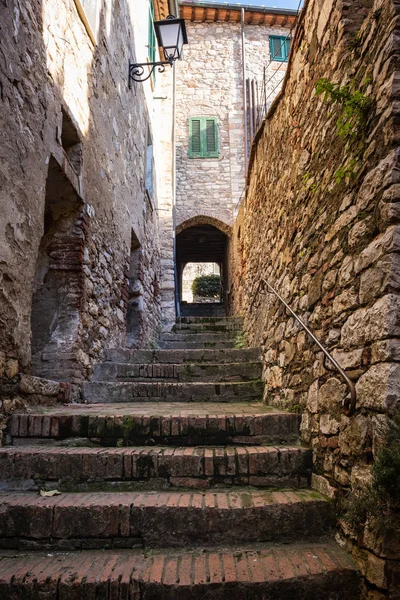 Typische Innere Straße Mit Treppen Den Historischen Teil Des Mittelalterlichen — Stockfoto