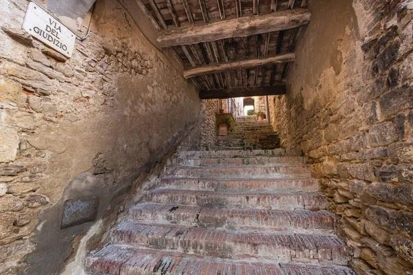 Típica Carretera Interior Con Escaleras Para Llegar Parte Histórica Del — Foto de Stock