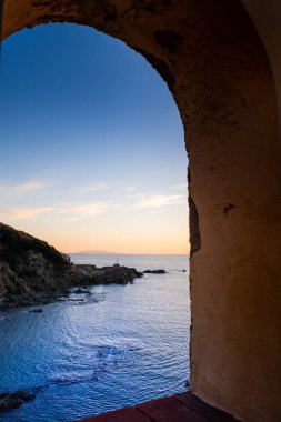 Günbatımı, Castiglioncello, Livorno Belediyesi, Tuscany panoramik görünüm
