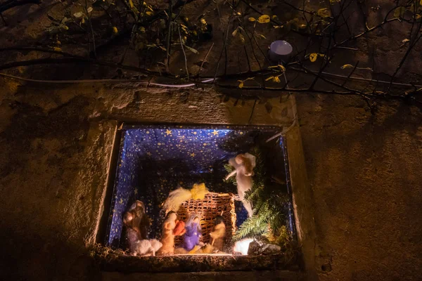 Montegemoli Włochy Stycznia 2019 Wieś Montegemoli Podczas Świąt Bożego Narodzenia — Zdjęcie stockowe