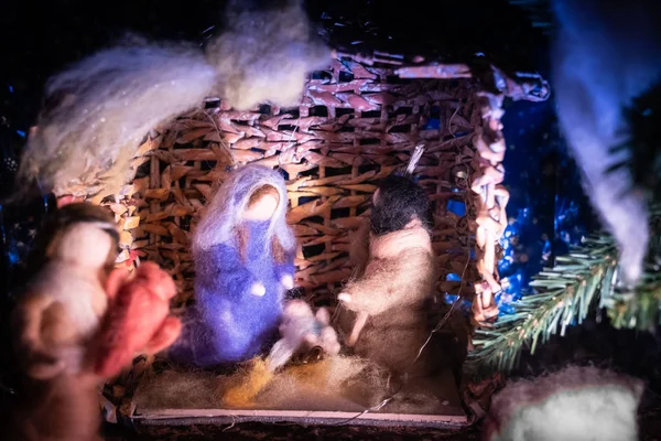 意大利蒙特杰莫利 2019年1月4日 圣诞节期间的蒙特杰莫利村在意大利比萨的波马兰斯市举办耶稣诞生场景的活动 — 图库照片