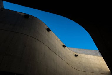 Rome, İtalya - 06 Ocak 2019: Ulusal Müzesi Zaha Hadid tarafından tasarlanmış ve kültürel miras için Bakanlık Maxxi Vakfı tarafından yönetilen XXI yüzyılın sanat.
