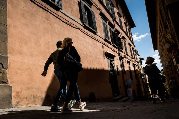 Cortona Italia Mai 2018 Drumul Guelfa Fața Mănăstirii Centrului Congrese — Fotografie, imagine de stoc