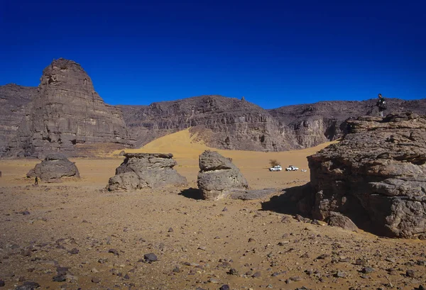 Afrika Algéria Sahara Tassili Ajjer Nemzeti Park Akkakusz Rock Tornyok — Stock Fotó