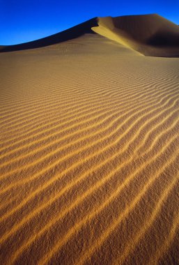Afrika, Cezayir, Sahara, Tassili N'Ajjer Milli Parkı, Tadrart, kaya kuleleri ve kum tepeleri 