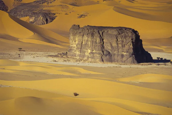 Afrika Cezayir Sahara Tassili Ajjer Milli Parkı Tadrart Kaya Kuleleri — Stok fotoğraf