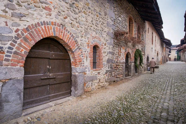 Mittelalterliche Gassen Des Antiken Dorfes Ricetto Von Candelo Biella Provinz — Stockfoto