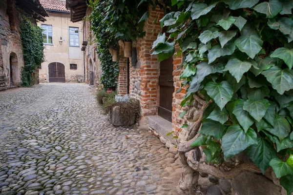 Medieval streets of the ancient village in Ricetto of Candelo, Biella province, Piedmont, Italy