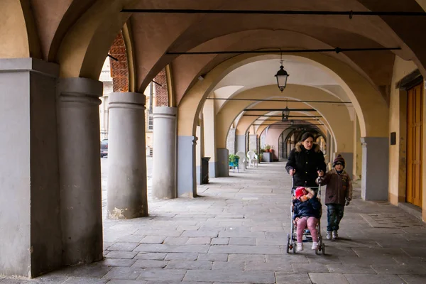 Candelo Biella March 2015 Walking Portici Higher Part Town Piazzo — Stock Photo, Image