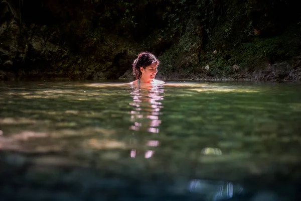 Chianni, Pisa, Toskánsko-Ghiaccioni vodopád — Stock fotografie