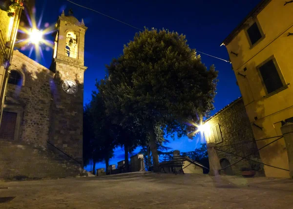 Church San Bartolomeo Seggiano Small Hilltop Village Located Hills Monte — Stock Photo, Image