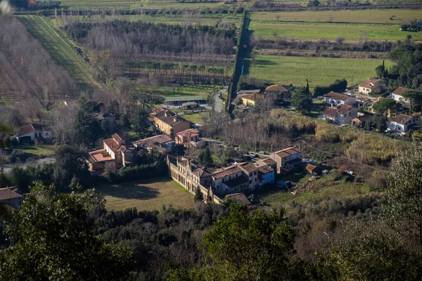 Vista Aérea Bigattiera Villa Roncioni Situado Pugnano Municipio San Giuliano —  Fotos de Stock