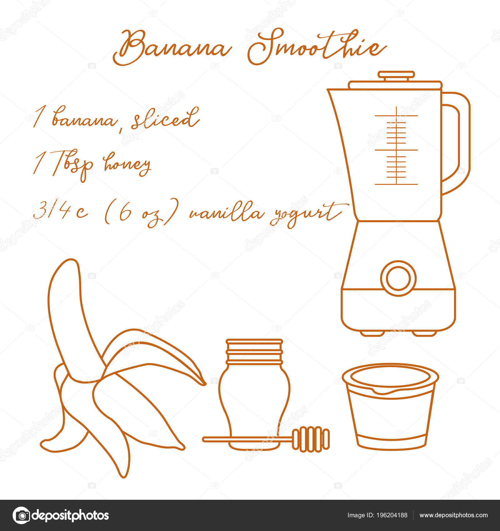 Recipe Blender Ingredients Making Banana Smoothie Healthy Eating