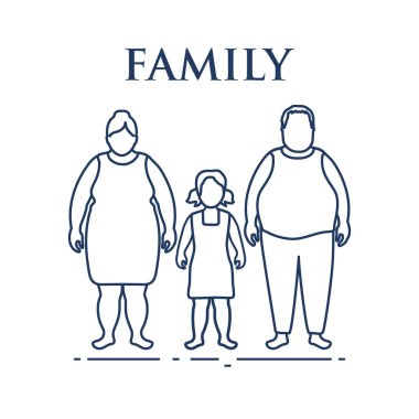 Aile. Anne, baba ve kızı. Bir çocukla Çift.