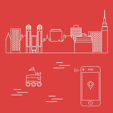 Şehrin bir robot ile teslim. Hızlı ve uygun nakliye. Ücretsiz teslimat.