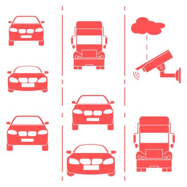 Güvenlik kamerası ve trafik. Suçlar ve sürüş güvenliği sağlanması.