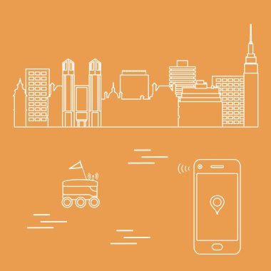 Şehrin bir robot ile teslim. Hızlı ve uygun nakliye. Ücretsiz teslimat.