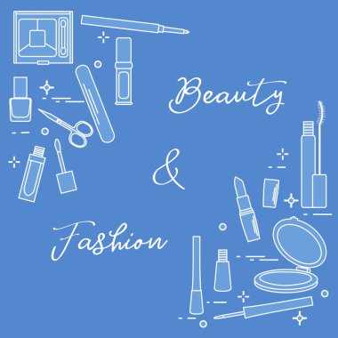 Dekoratif kozmetik. Tırnak bakımı için aksesuarlar. Glamour moda moda stil.