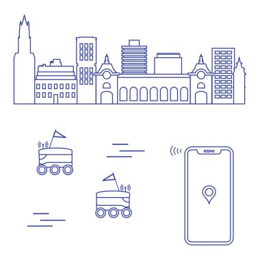 Şehrin bir robot ile teslim. Hızlı ve uygun nakliye. Ücretsiz teslimat.