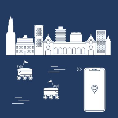 Şehrin bir robot ile teslim. Hızlı ve uygun nakliye. Ücretsiz teslimat.