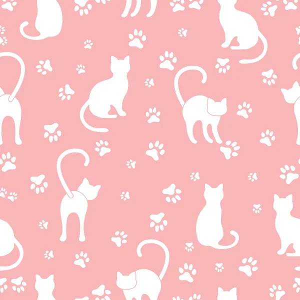 고양이와 패턴입니다 디자인 — 스톡 벡터