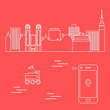 Şehrin bir robot ile teslim. Hızlı ve uygun nakliye. Ücretsiz teslimat.