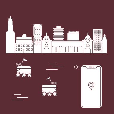 Şehrin bir robot ile teslim. Hızlı ve uygun nakliye. Ücretsiz teslimat.