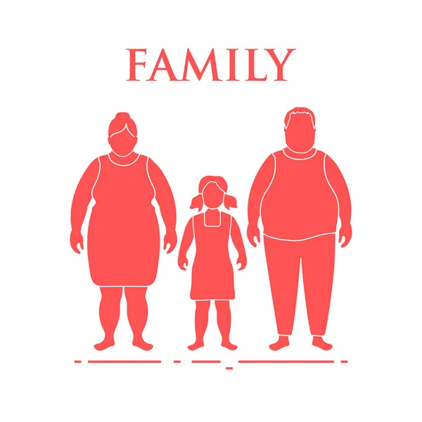 Famille Maman Papa Fille Couple Avec Enfant — Image vectorielle